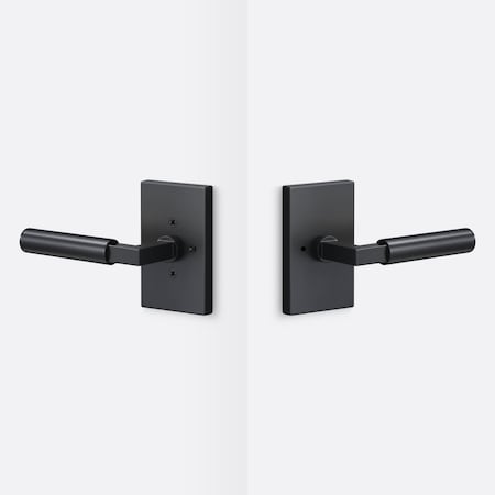 Sure-Loc Hardware Sure-Loc Hardware Levanto Privacy Rosette, Flat Black, Smooth Grip in Flat Black LV102 FBL GRIP-SM FBL